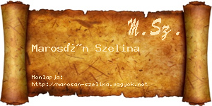 Marosán Szelina névjegykártya